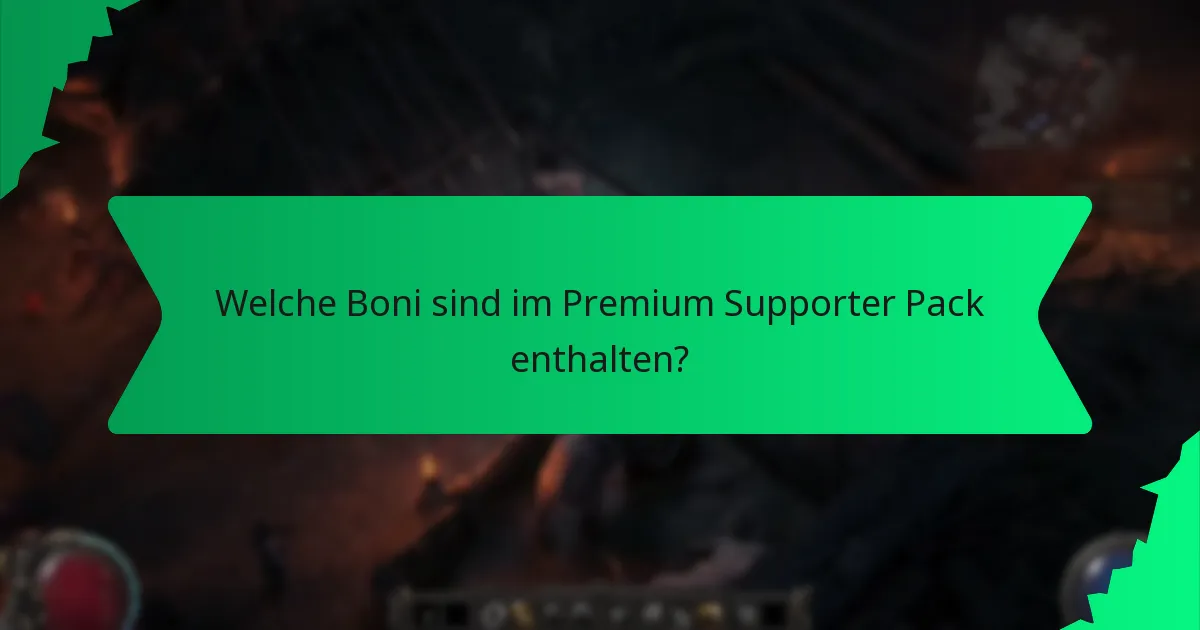 Wie wird die Seltenheit der Boni im Premium Supporter Pack kategorisiert?