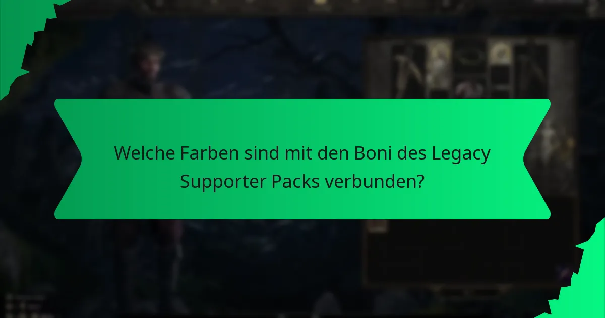 Welche Effekte haben die Boni aus dem Legacy Supporter Pack?